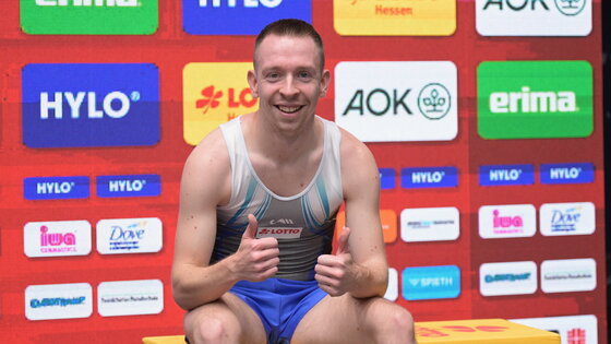 Der frisch gebackene Deutsche Meister Fabian Vogel bei den Finals 2024 | Foto: Minkusimages
