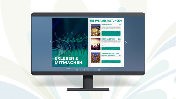 Programmguide Internationales Deutsches Turnfest Leipzig 2025 | Collage: Turnfest